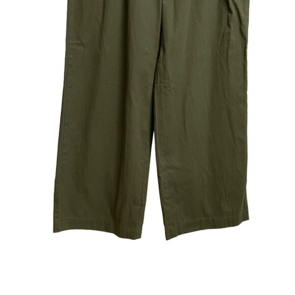 NWT Who What Wear High Waist Wide Leg Pants Sz 4 Button Fly Pleated Green *Flaw - Picture 6 of 11